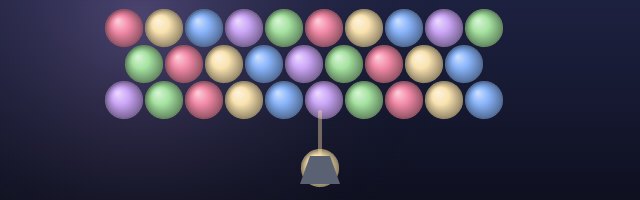 Blasenschuss online spielen – Drei gleiche Farben zum Platzen bringen